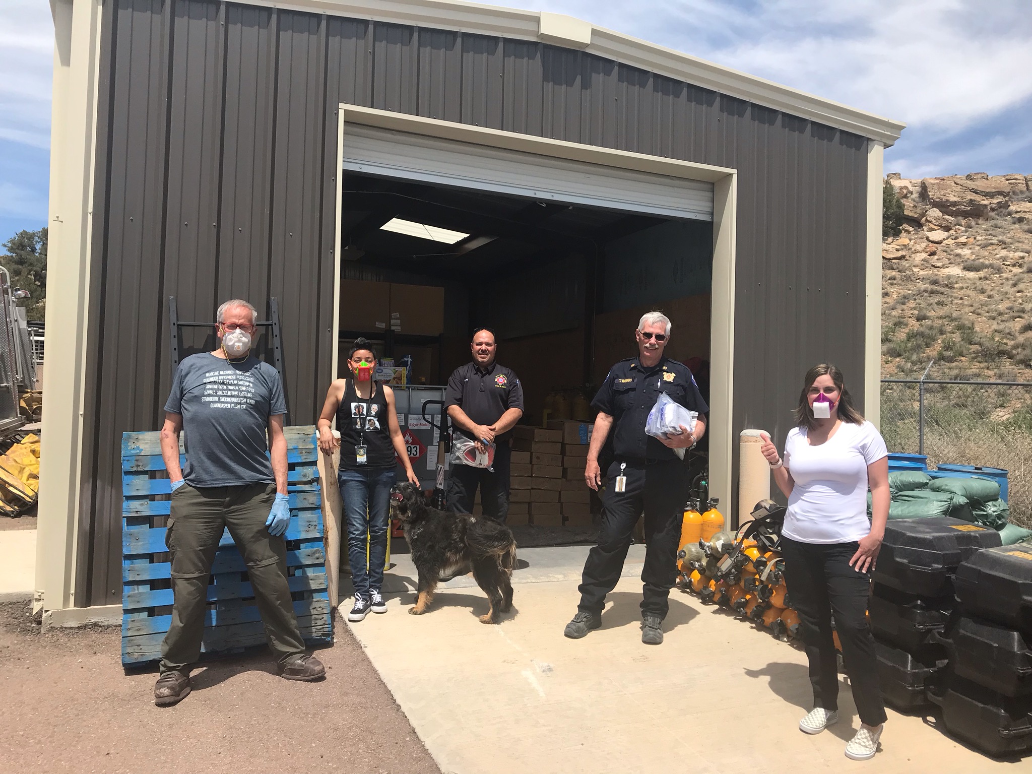 photo of engineers delivering PPE to Gallup, New Mexico