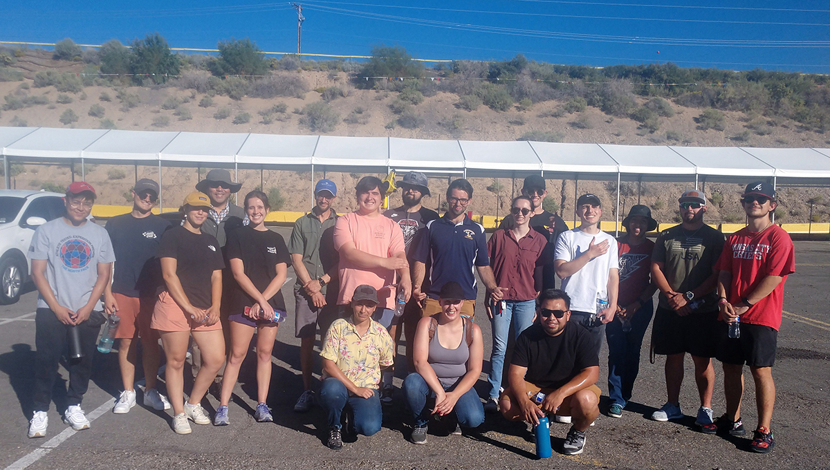photo: The School of Engineering students who worked on the Balloon Fiesta traffic project.