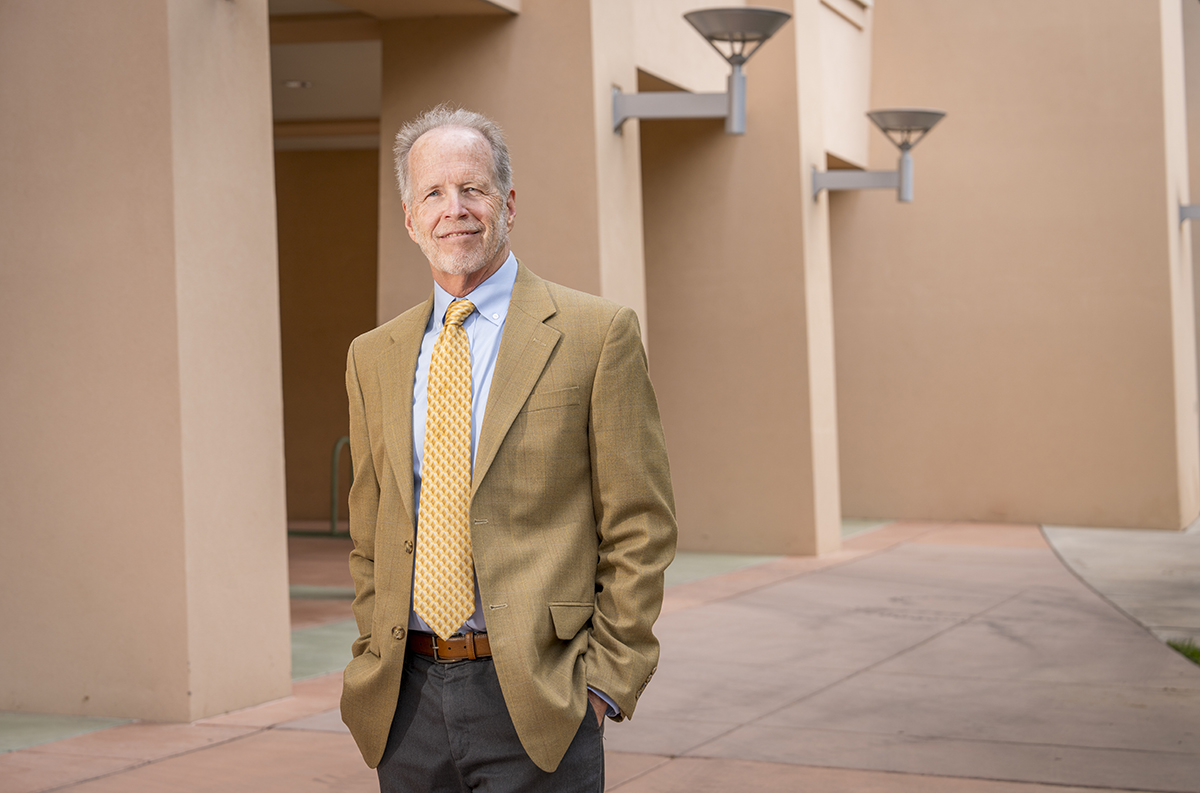 photo: Chuck Fleddermann outside Centennial Engineering Center in June 2024.
