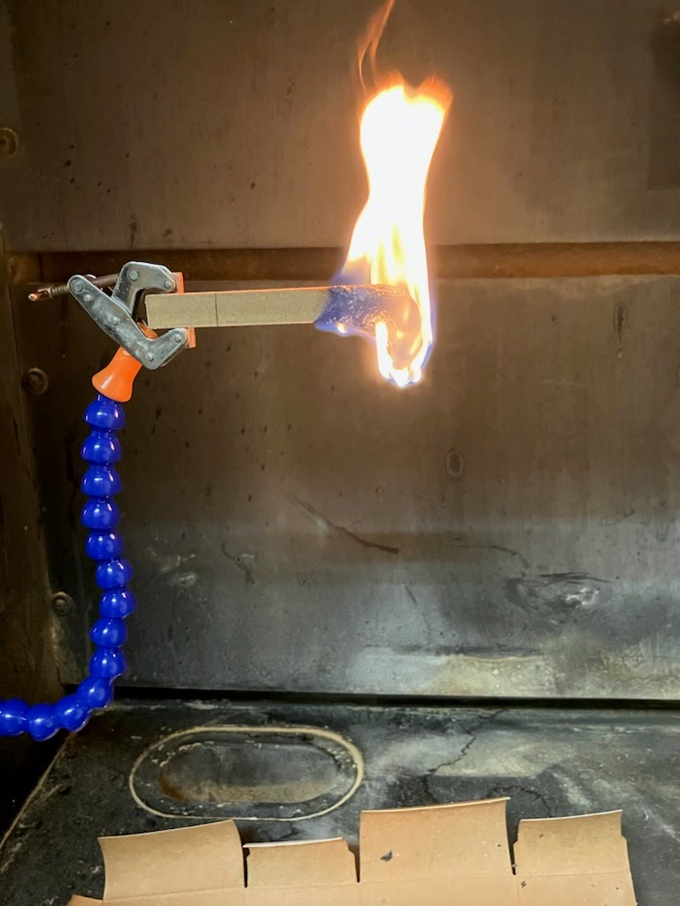 photo: fire safety test