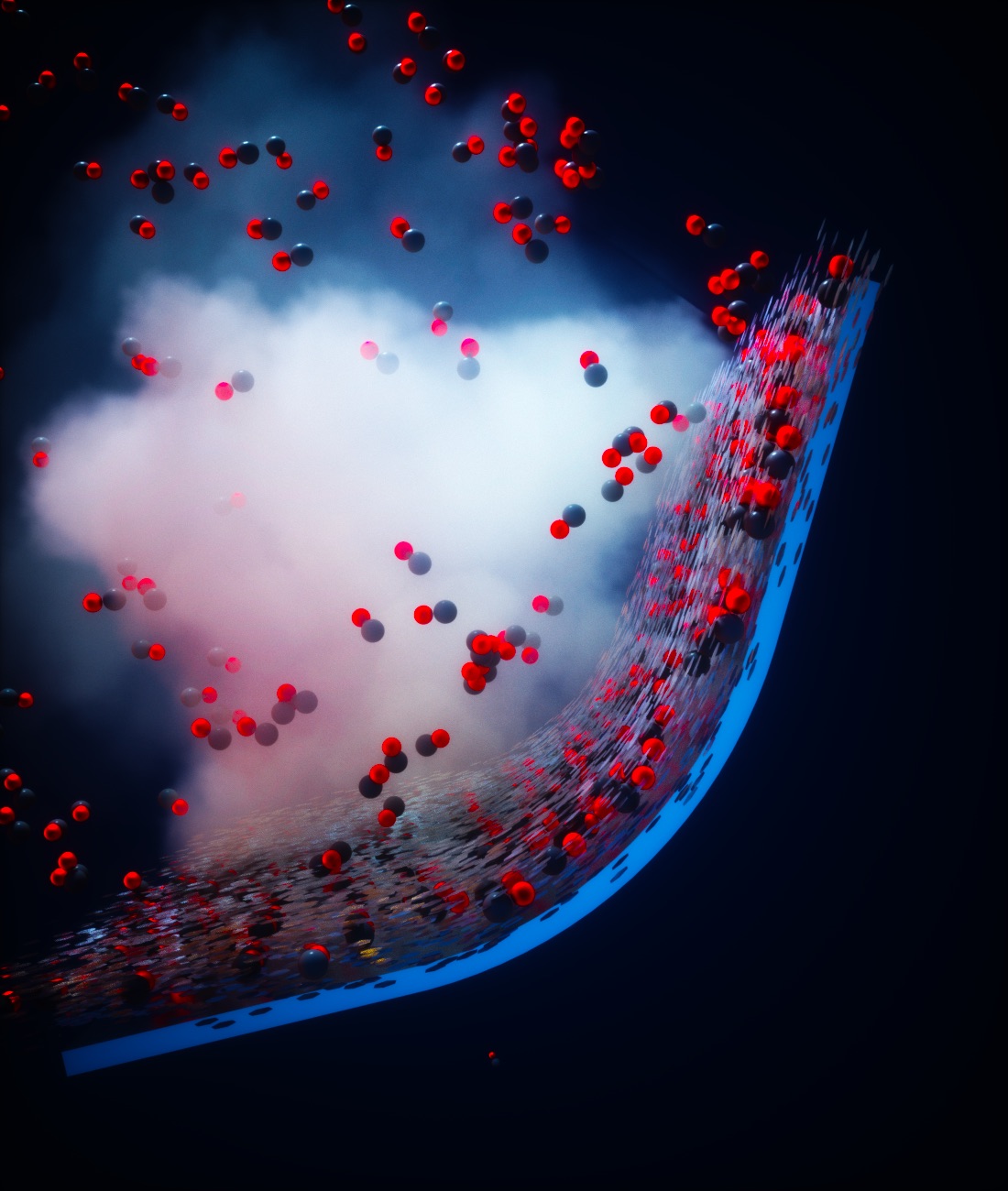 photo: Credit: EllaMaru Studio When exposed to high temperatures with steam together with nitrogen oxides and carbon monoxide, oxygen ions associated with ceria nanoparticles dispersed, leading to improved catalytic activity.
